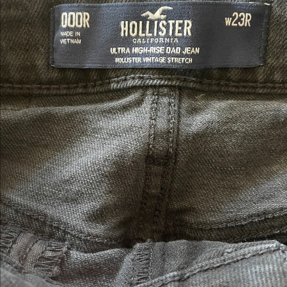 Hollister Butterfly Black Ultra High-Rise Dad Jeans Vintage Stretch 23R 000R - Picture 7 of 8